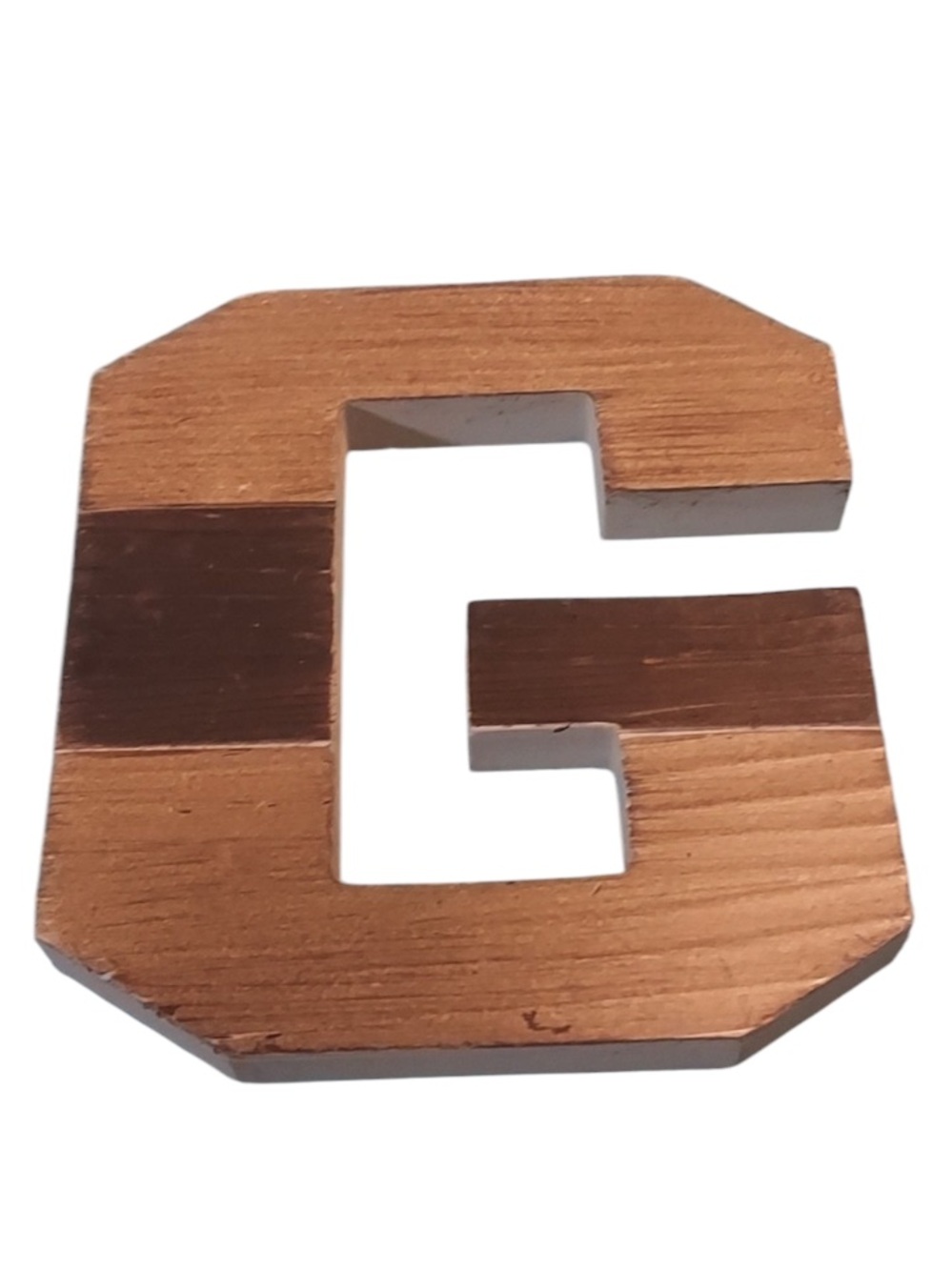 ARTMINDS White Wood Letter Wall Plaque " G "  8"  thick